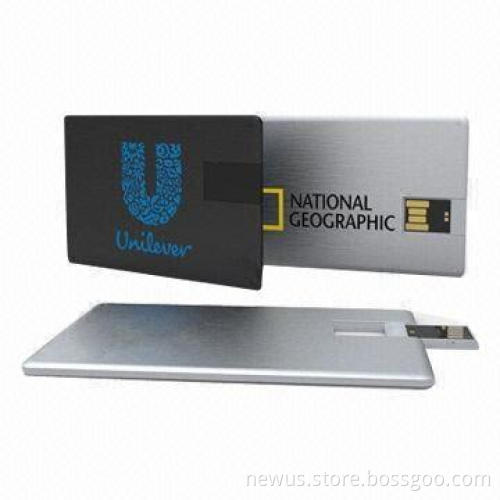 Promotional card-shaped USB flash drives